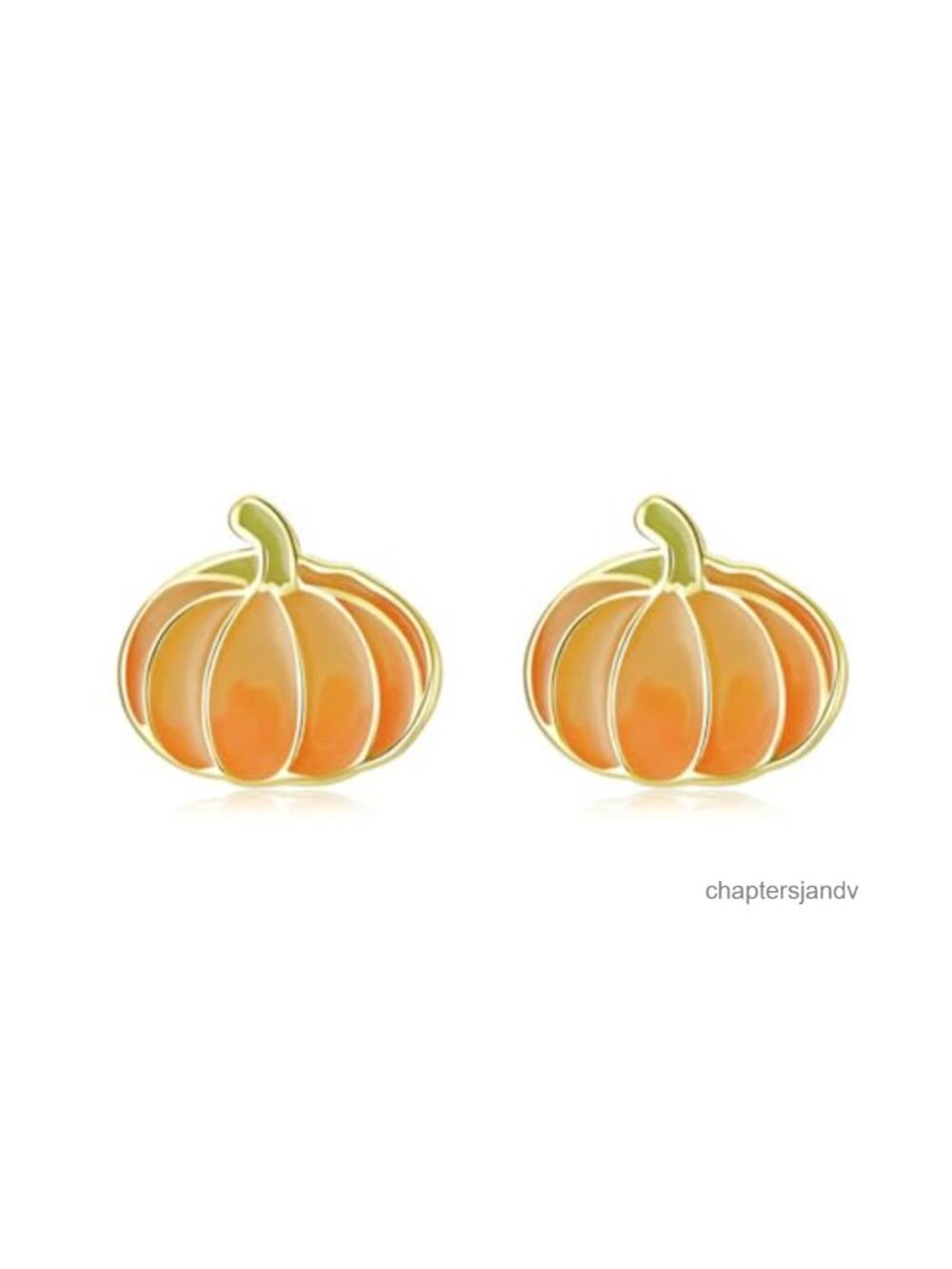 Small Pumpkin Stud Earrings Gold Silver Plated Fall Halloween Thanksgiving Gift